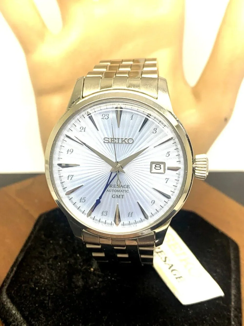 Seiko Men's Watch SSK037 Presage Cocktail Automatic GMT Stainless Steel 40.5mm - Picture 1 of 14
